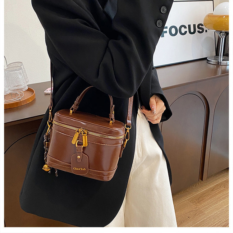 Women’s Premium Vintage Bucket Bag - Retro Chic Top Handle Crossbody Purse for Stylish Casual Use