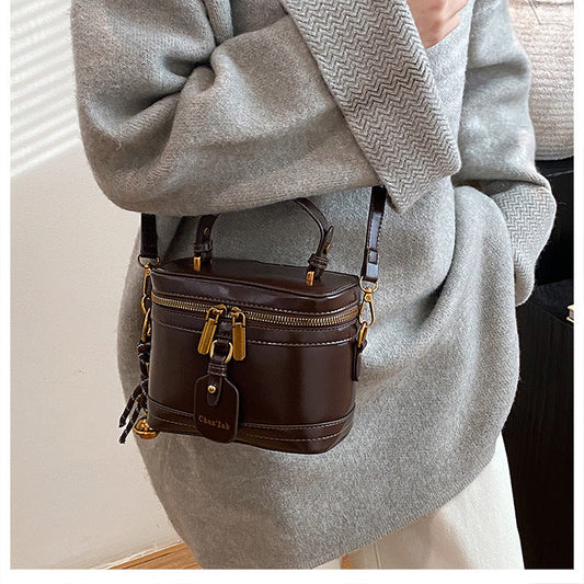 Women’s Premium Vintage Bucket Bag - Retro Chic Top Handle Crossbody Purse for Stylish Casual Use