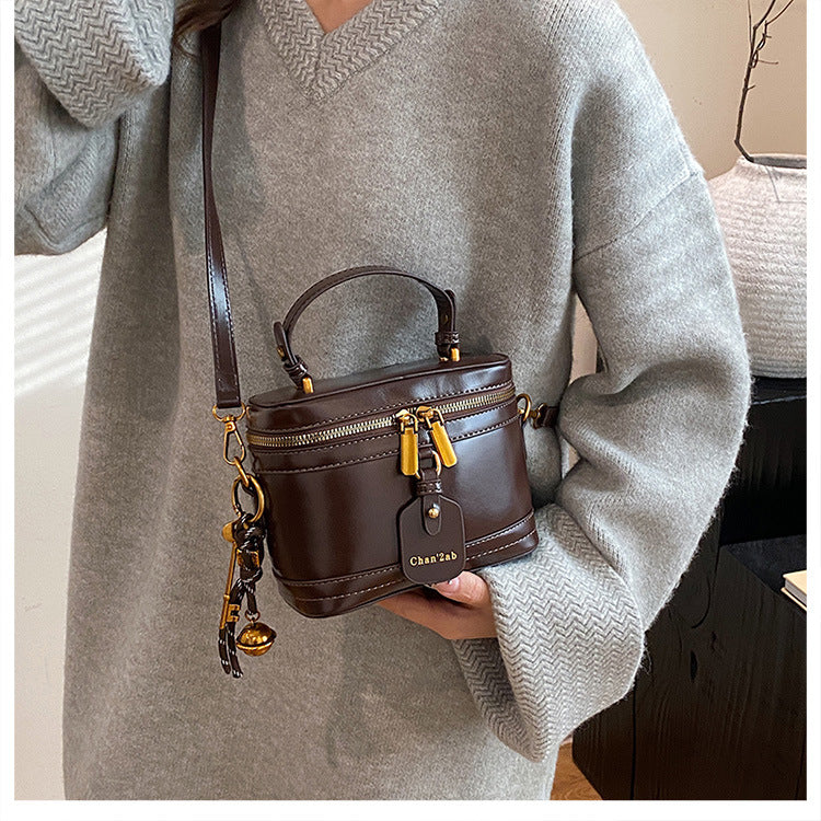 Women’s Premium Vintage Bucket Bag - Retro Chic Top Handle Crossbody Purse for Stylish Casual Use