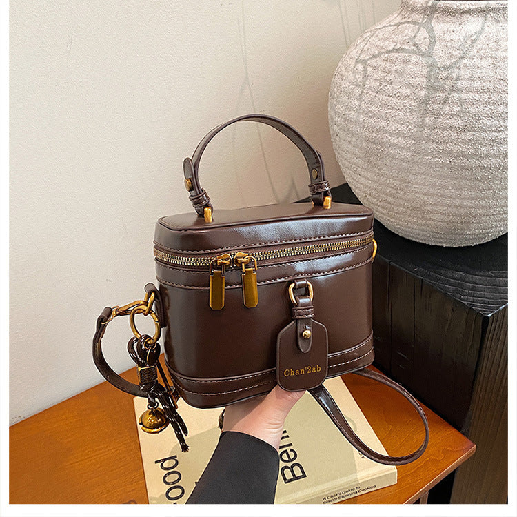 Women’s Premium Vintage Bucket Bag - Retro Chic Top Handle Crossbody Purse for Stylish Casual Use