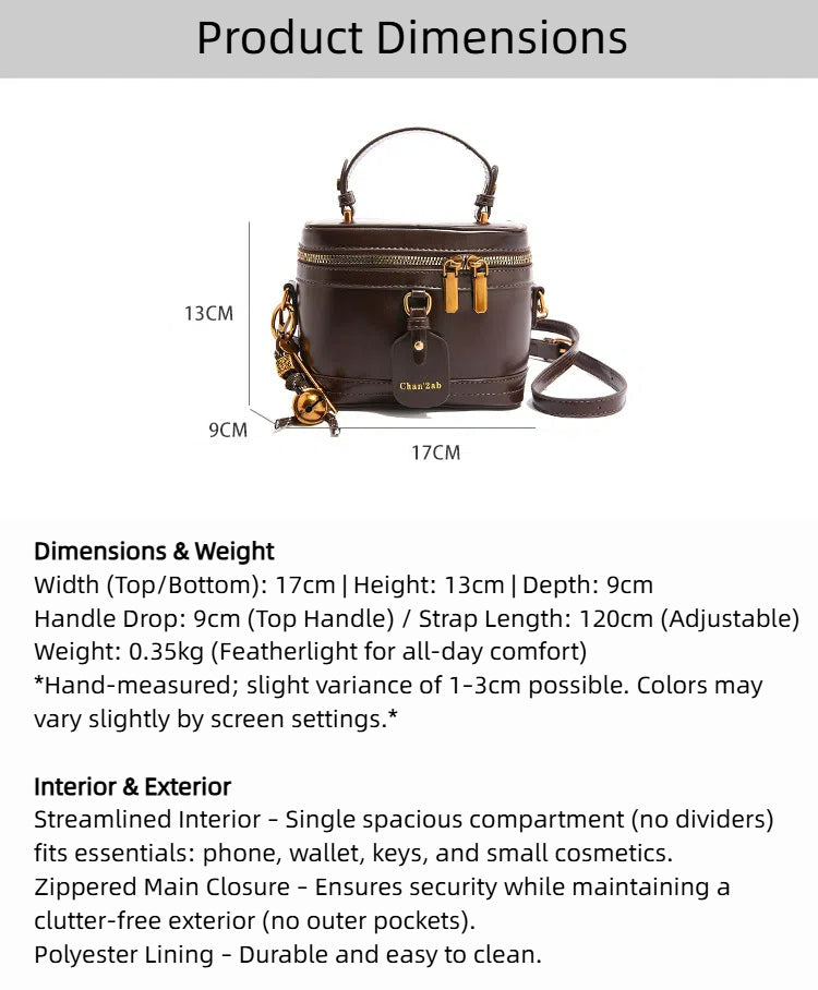 Women’s Premium Vintage Bucket Bag - Retro Chic Top Handle Crossbody Purse for Stylish Casual Use
