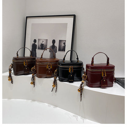 Women’s Premium Vintage Bucket Bag - Retro Chic Top Handle Crossbody Purse for Stylish Casual Use