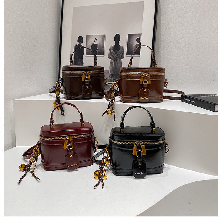 Women’s Premium Vintage Bucket Bag - Retro Chic Top Handle Crossbody Purse for Stylish Casual Use
