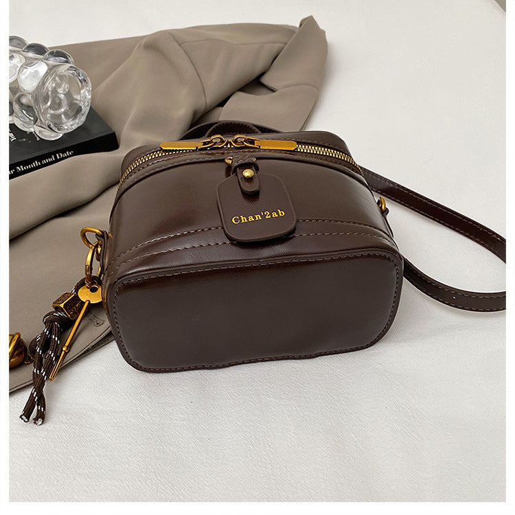 Women’s Premium Vintage Bucket Bag - Retro Chic Top Handle Crossbody Purse for Stylish Casual Use