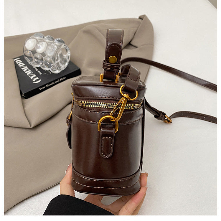 Women’s Premium Vintage Bucket Bag - Retro Chic Top Handle Crossbody Purse for Stylish Casual Use