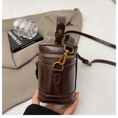 Women’s Premium Vintage Bucket Bag - Retro Chic Top Handle Crossbody Purse for Stylish Casual Use