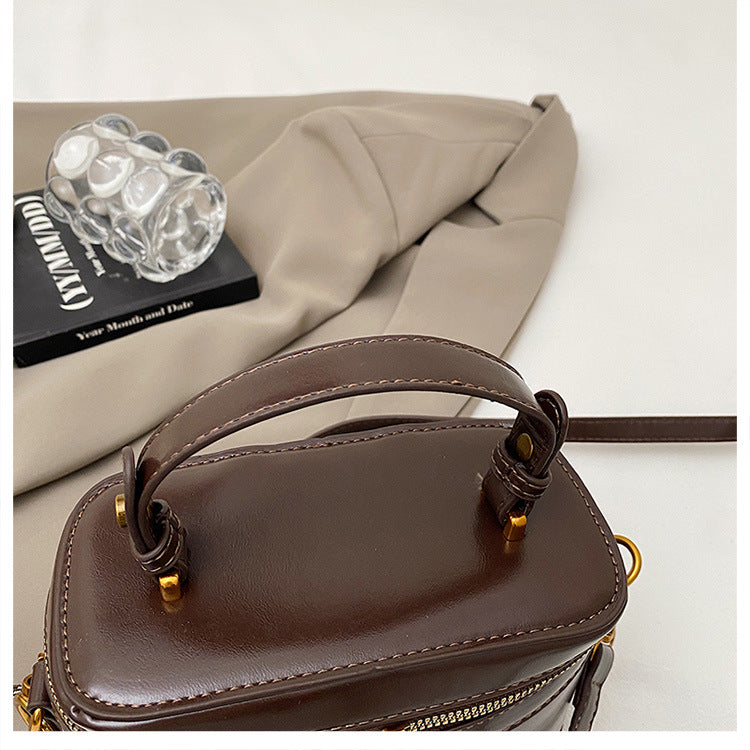 Women’s Premium Vintage Bucket Bag - Retro Chic Top Handle Crossbody Purse for Stylish Casual Use